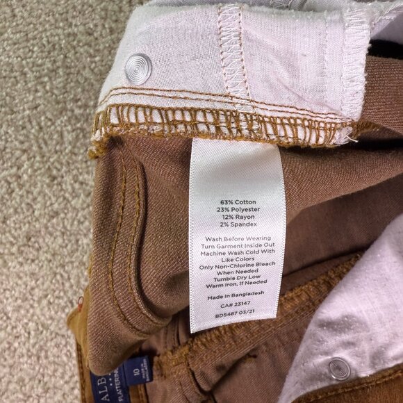 Talbots Simply Flattering Collection Sz 10 Jegging Jean Stretch Brown 32x27 F062 - Picture 5 of 13